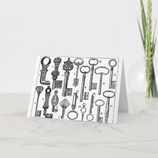 Vintage Nycklar Kort