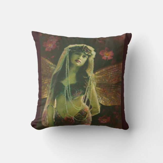 Vintage Nymph Square Throw Cushion Kudde (Framsida)