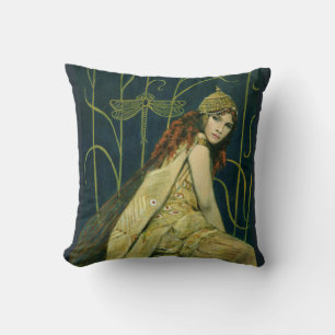 Vintage Nymph Throw Cushion Kudde