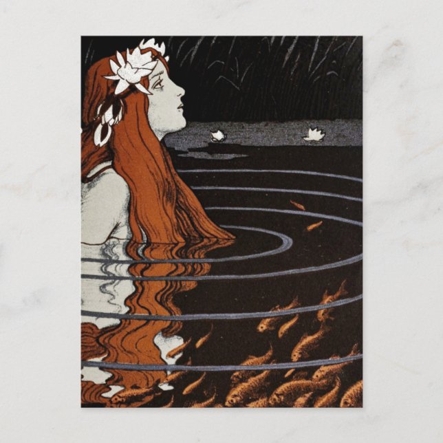 Vintage Nymph vykort (Framsida)