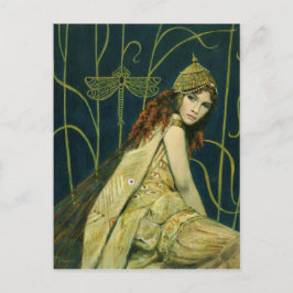 Vintage Nymph-vykort Vykort