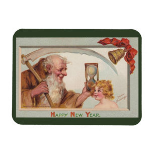 Vintage nytt år magnet