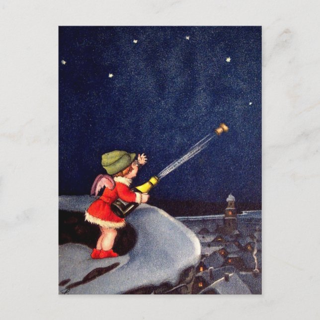 Vintage - nytt års vykort (Framsida)