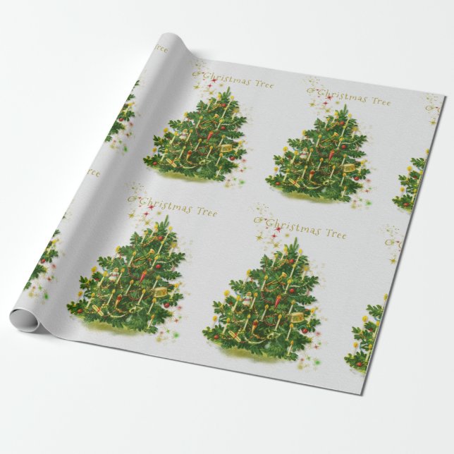 VINTAGE O JULGRAN PRESENTPAPPER (Utrullad)