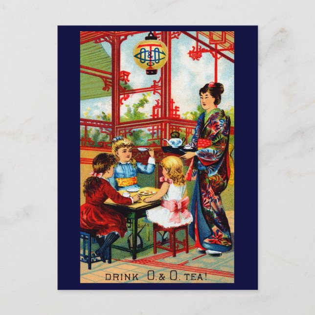 Vintage O&O-tea Vykort (Framsida)