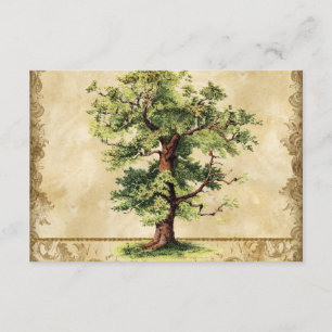 Vintage Oak Livets träd Swirl Etchings Parchment OSA Kort