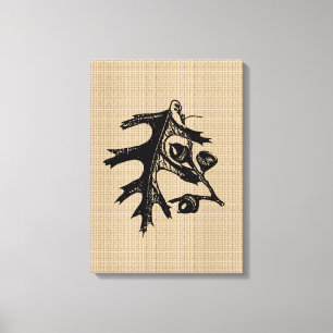 Vintage Oak på arbetsytan Canvastryck