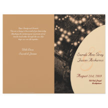 Vintage Oak Träd firande bröllopsprogram