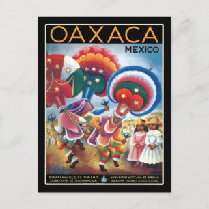 Vintage Oaxaca Mexico Retro Turistresor Vykort