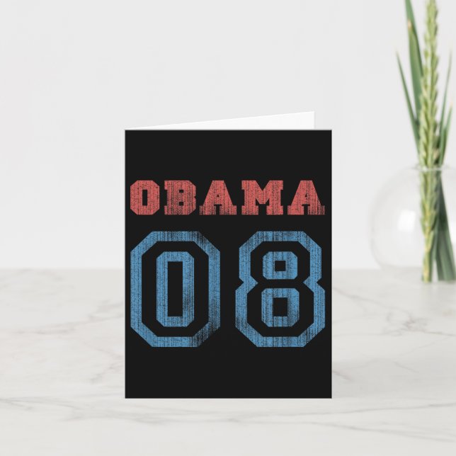 Vintage Obama 08 Kort (Framsida)