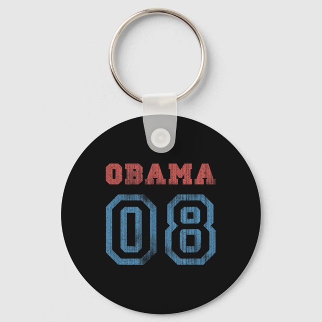 Vintage Obama 08 Nyckelring (Framsida)