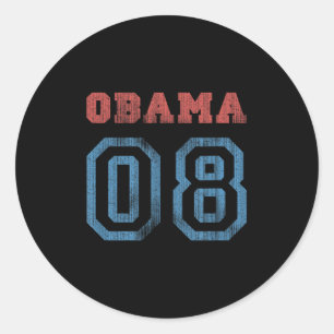 Vintage Obama 08 Runt Klistermärke