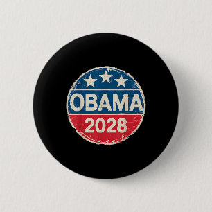 Vintage Obama 2028 Förnuftigt politiskt patriotisk Knapp