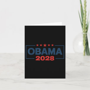 Vintage Obama 2028 Förnuftigt politiskt patriotisk Kort