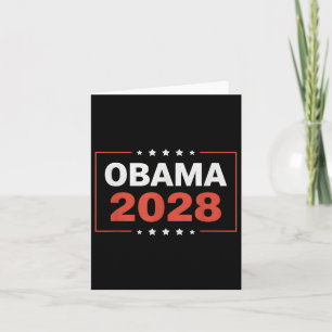 Vintage Obama 2028 Förnuftigt politiskt patriotisk Kort