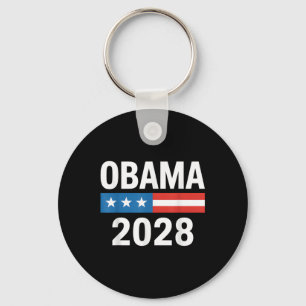 Vintage Obama 2028 Förnuftigt politiskt patriotisk Nyckelring