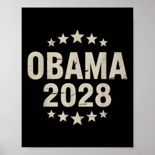 Vintage Obama 2028 Förnuftigt politiskt patriotisk Poster