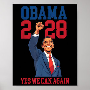 Vintage Obama 2028 Förnuftigt politiskt patriotisk Poster