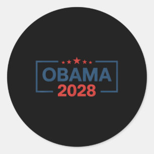 Vintage Obama 2028 Förnuftigt politiskt patriotisk Runt Klistermärke