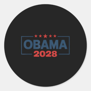 Vintage Obama 2028 Förnuftigt politiskt patriotisk Runt Klistermärke