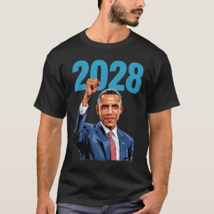 Vintage Obama 2028 Förnuftigt politiskt patriotisk T Shirt