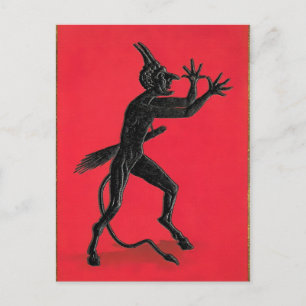 Vintage Obscenen Krampus Vykort