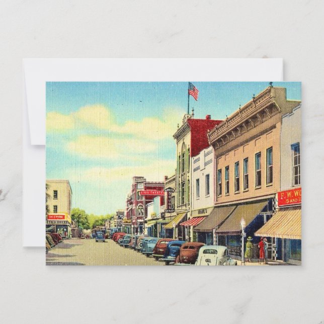 Vintage Ocala Postcard Flytta annons (Framsida)