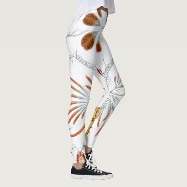 Vintage Ocean Animals, Copepoda av Ernst Haeckel Leggings (Höger)