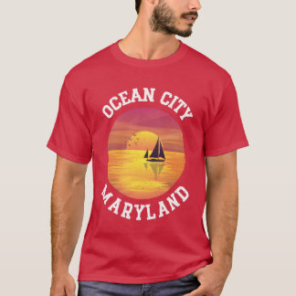 Vintage Ocean City Maryland Retro 70-tal 80-tal vä T Shirt