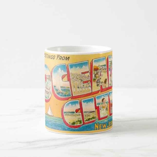 Vintage Ocean City NJ vykort Kaffemugg (Center)