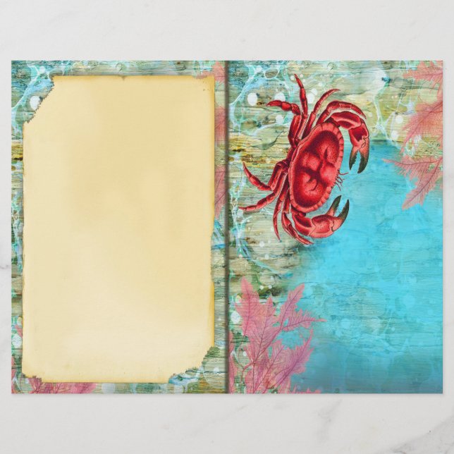 Vintage Ocean Crab Journal Page (Framsida)