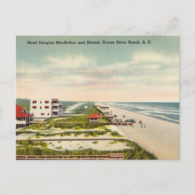 Vintage, Ocean Drive Beach, South Carolina Vykort (Framsida)