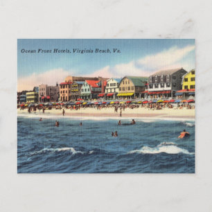 Vintage, Ocean Front Hotels, Virginia Beach, Va Vykort