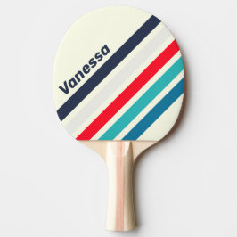 Vintage Ocean Vinklad Rand med Namn Pingisracket