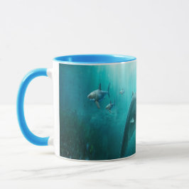 Vintage Oceandelfinsimning Mugg