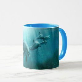 Vintage Oceandelfinsimning Mugg