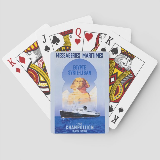 VINTAGE OCEANLINJE RESKLIPP POSTER CASINOKORT (Baksidan)