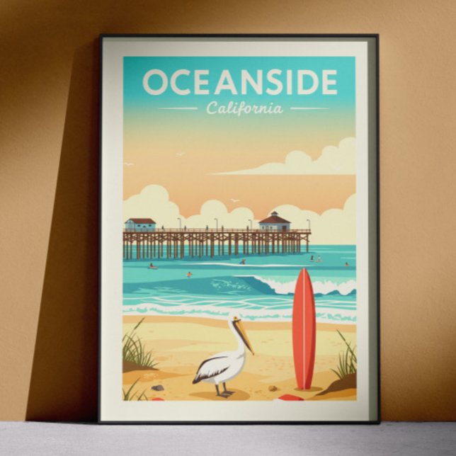 Vintage Oceanside California Poster (Skapare uppladdad)