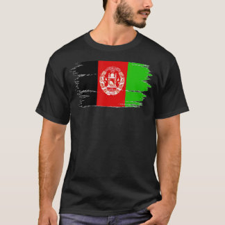 Vintage och ansträngd Flagga i Afghanistan T Shirt