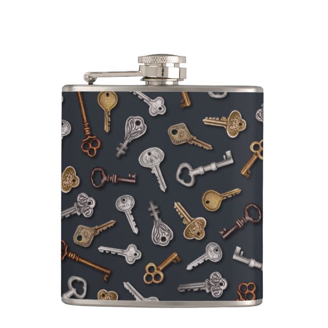 Vintage och antika Nycklar Fickplunta (Framsidan)