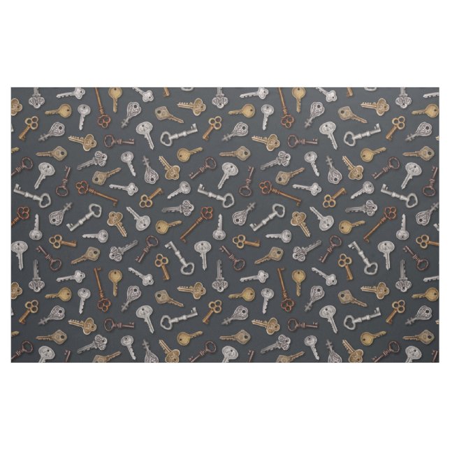 Vintage och antika Nycklar Tyg (Fat Quarter)