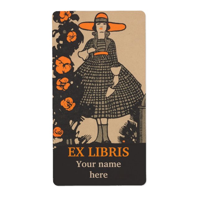 Vintage- och bokskylt fraktsedel (Framsidan)