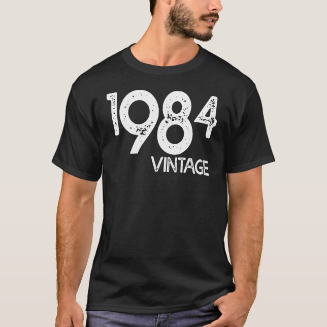 Vintage och född 1984 t shirt (Framsida)