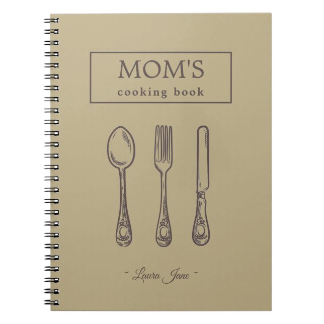vintage- och köksrecept från mamma namn anteckningsbok (Framsidan)
