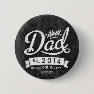 Vintage och Öga som fångar ny pappa 2014 Knapp