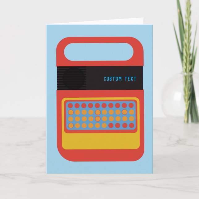 Vintage och stavning av elektronisk anpassningsbar kort (Framsida)