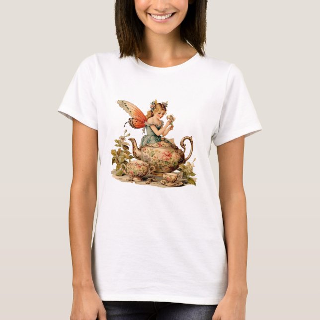 Vintage och tekanna t shirt (Framsida)