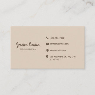 Vintage och trä visitkort