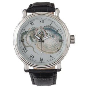 Vintage Octopus Argonaut, marina levande djur Armbandsur