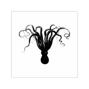 VINTAGE OCTOPUS GUBBER FRIMÄRKE SJÄLVFÄRGANDE STÄMPEL